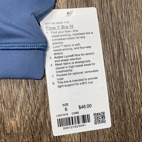 Lululemon Flow Y Bra IV Code Blue - Picture 3 of 3